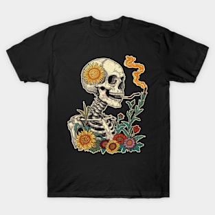 skeleton smoking chillin T-Shirt